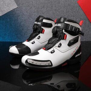 Motorcycle Shoes for Women w/MOZ Closure System, Ankle Support, Anti-Slip Sole